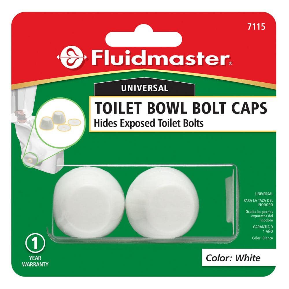 Fluidmaster White Toilet Bolt Caps (2)