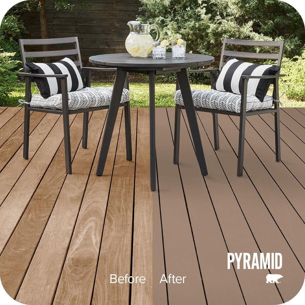 BEHR PREMIUM 8 oz. #PFC-19 Pyramid Solid Color Waterproofing Exterior Wood Stain and Sealer Sample (3)