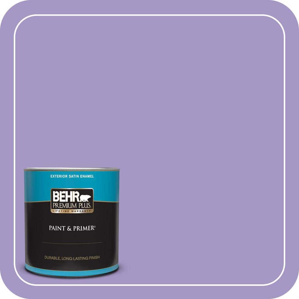 BEHR PREMIUM PLUS 1 qt. #640B-5 Bloomsberry Satin Enamel Exterior Paint & Primer