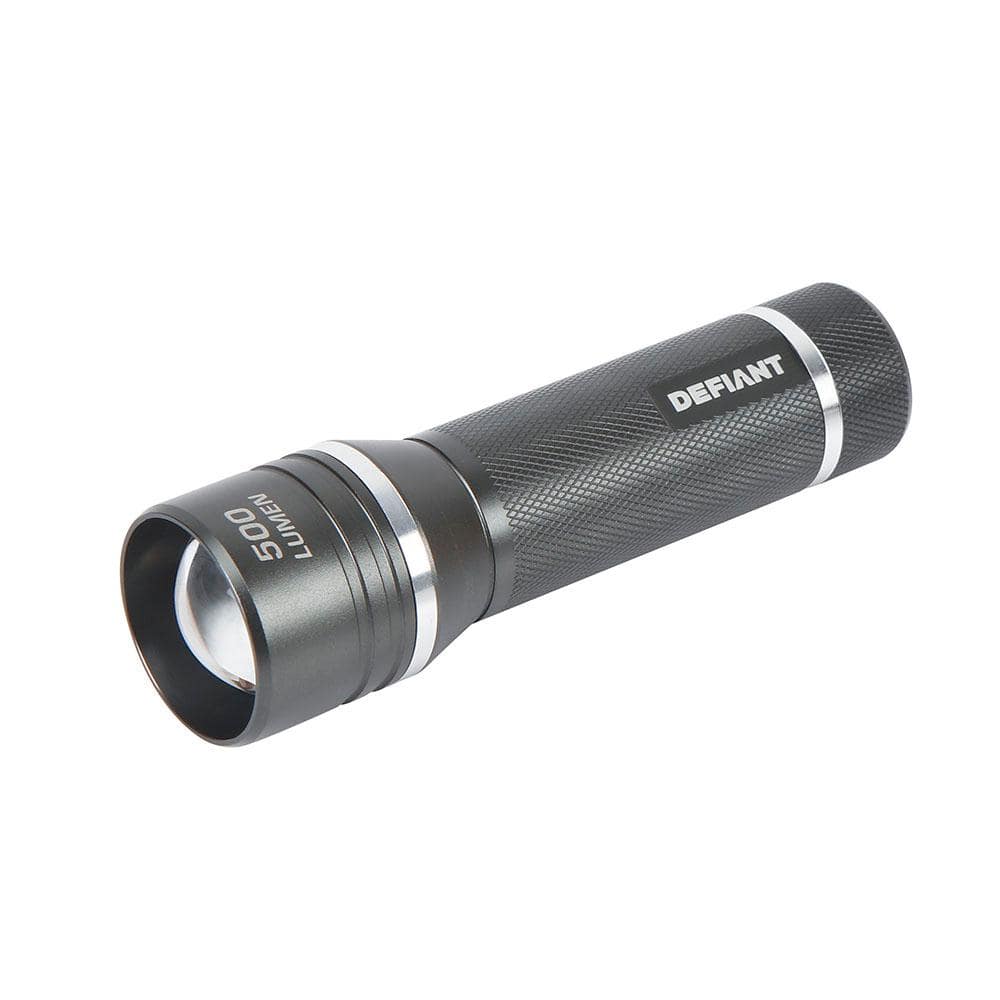 Defiant 500 Lumens LED Slide-to-Focusing Alkaline Flashlight (2)
