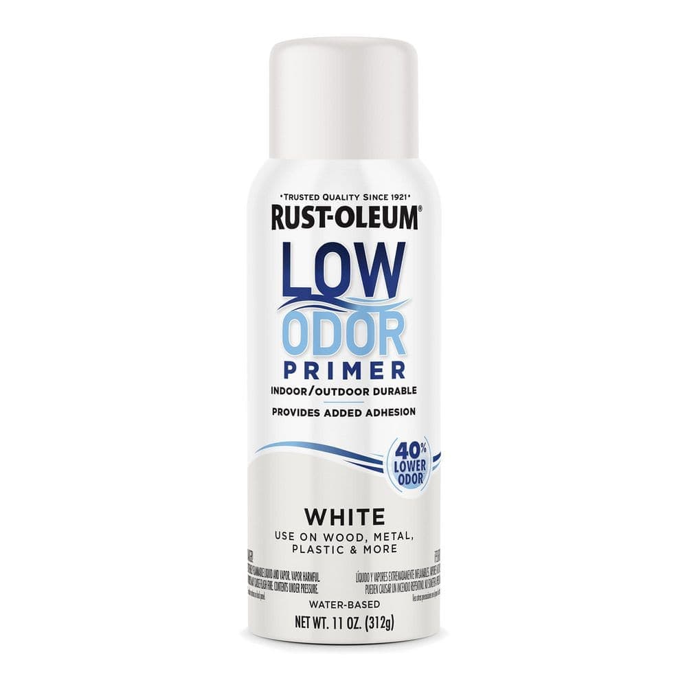 Rust-Oleum Low Odor 11 oz. Flat White Low Odor Water-Based Spray Primer (Case of 6)