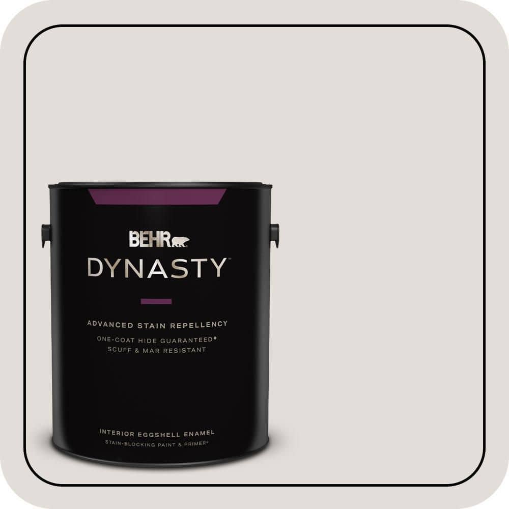 BEHR DYNASTY 1 gal. #MQ3-33 Creme De La Creme One-Coat Hide Eggshell Enamel Interior Stain-Blocking Paint & Primer