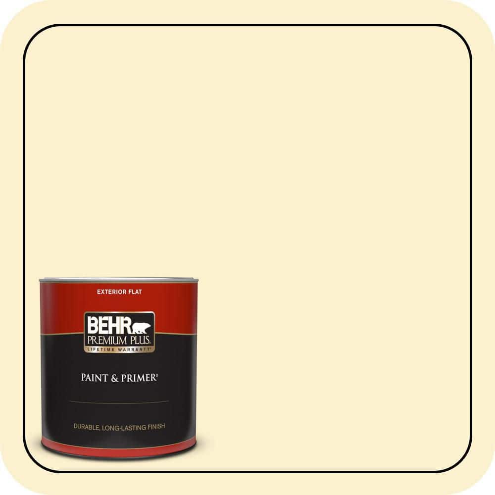 BEHR PREMIUM PLUS 1 qt. #P280-1 Summer Bliss Flat Exterior Paint & Primer