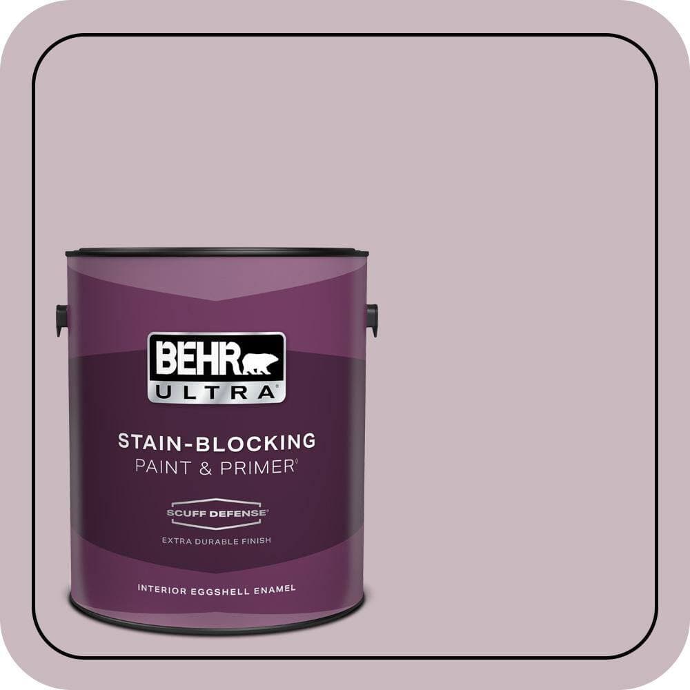 BEHR ULTRA 1 gal. #690E-3 Iris Pink Extra Durable Eggshell Enamel Interior Paint & Primer (1)