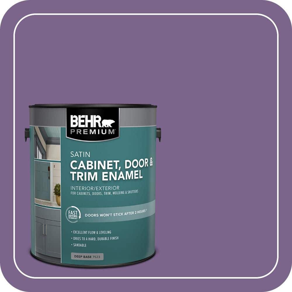 BEHR PREMIUM 1 gal. #M570-6 Notorious Satin Enamel Interior/Exterior Cabinet, Door & Trim Paint