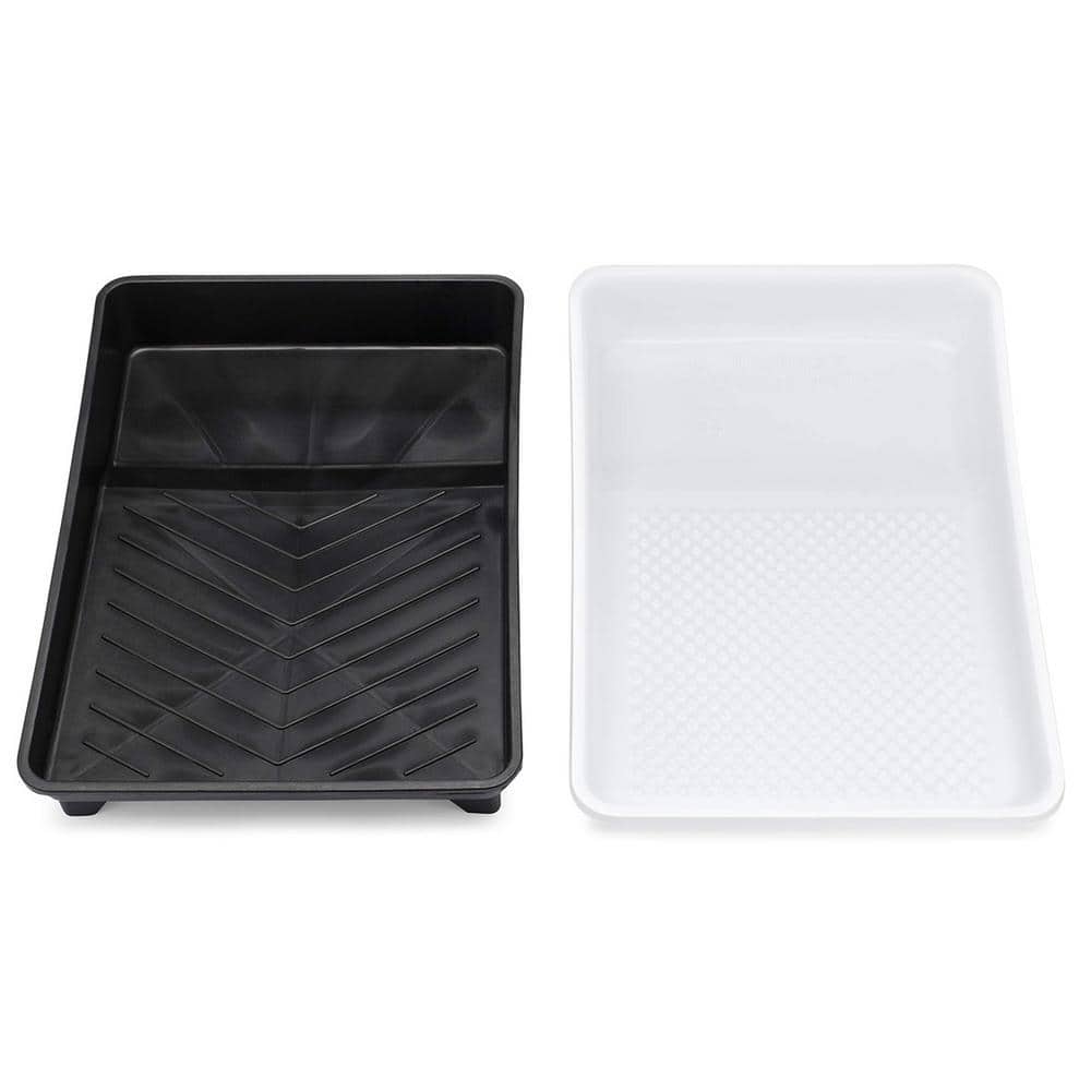 Dracelo 9 in. Plastic Paint Tray with 10 Tray Liners for Most 9 in. Paint Rollers (2)