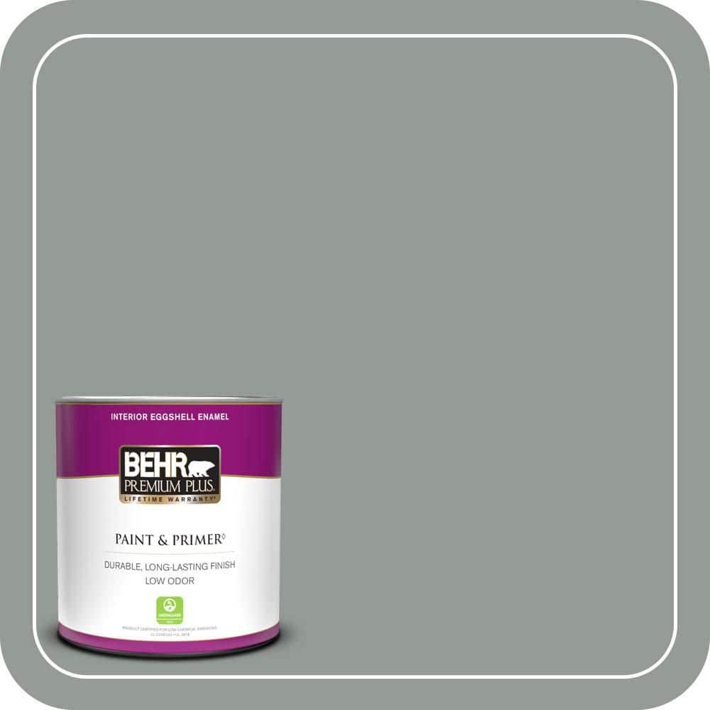 BEHR PREMIUM PLUS #BXC-66 Dusk Blue Enamel Interior Stain-Blocking Paint and Primer