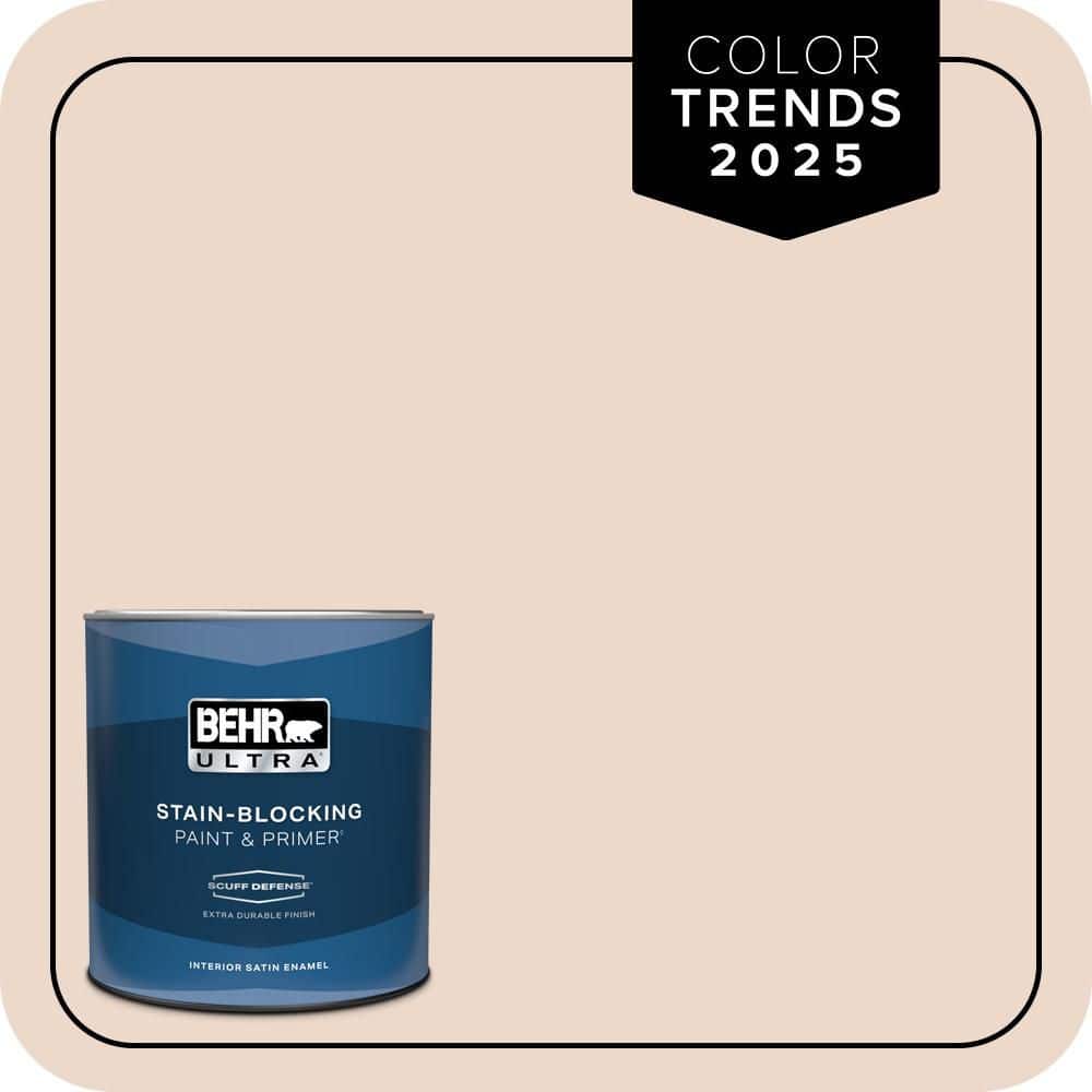 BEHR ULTRA 1 qt. #S210-1 Nutmeg Frost Extra Durable Satin Enamel Interior Paint & Primer