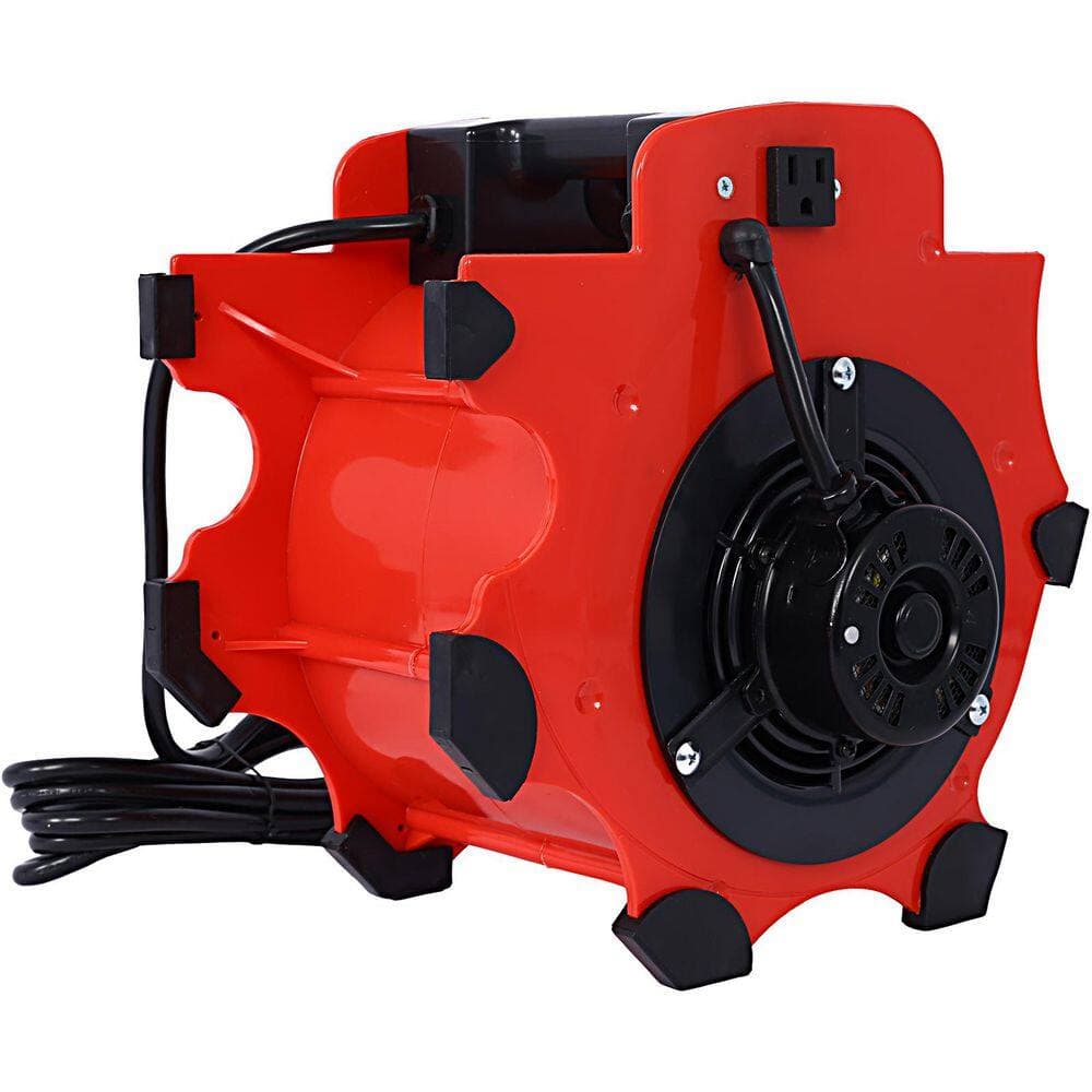 Edendirect 12 in. 3-Speed Heavy-Duty Portable Floor Blower Fan (Red) - 4-Adjustable Angles, for Garages, Job Sites and Workspaces (2)