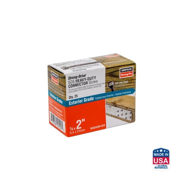 Simpson Strong-Tie 1/4 in. x 2 in. Strong-Drive SDS Heavy-Duty Connector Screw (25-Pack) (2)