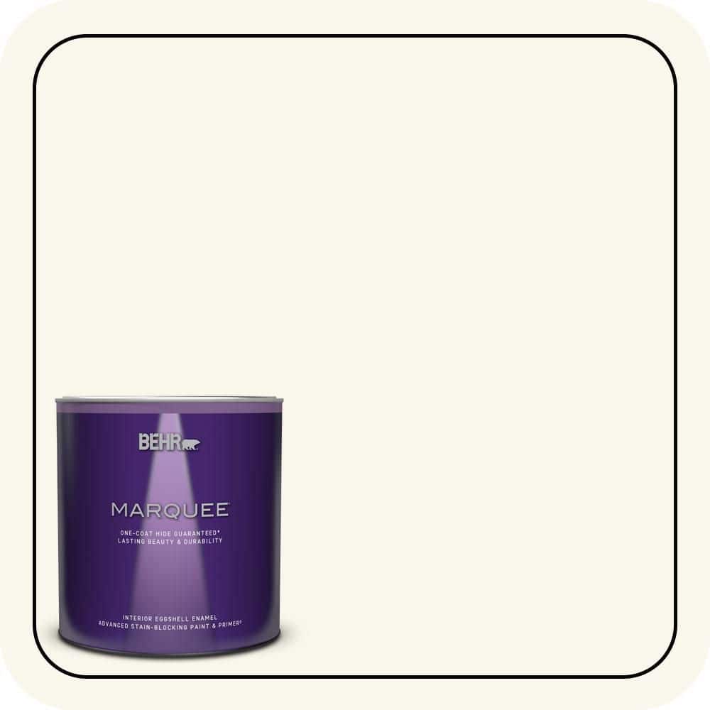 BEHR MARQUEE 1 qt. #YL-W10 Night Blooming Jasmine Eggshell Enamel Interior Paint & Primer (1)
