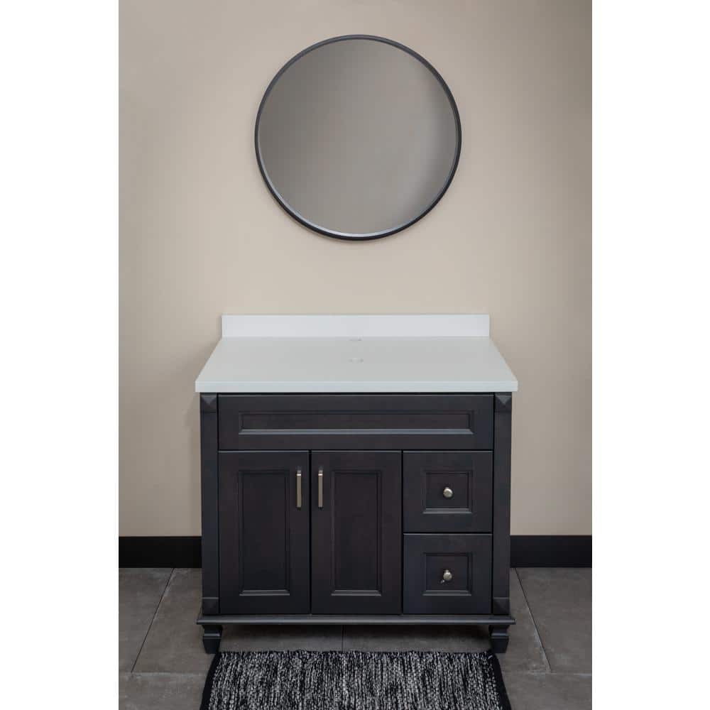 Eden Bath 31 in. x 3 in. Terrazzo Vanity Backsplash in White (3)