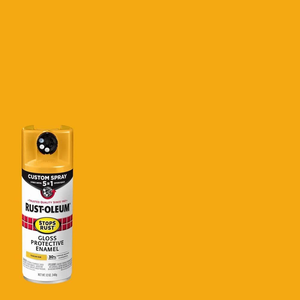 Rust-Oleum Stops Rust 12 oz. Custom Spray 5-in-1 Gloss Tuscan Sun Spray Paint