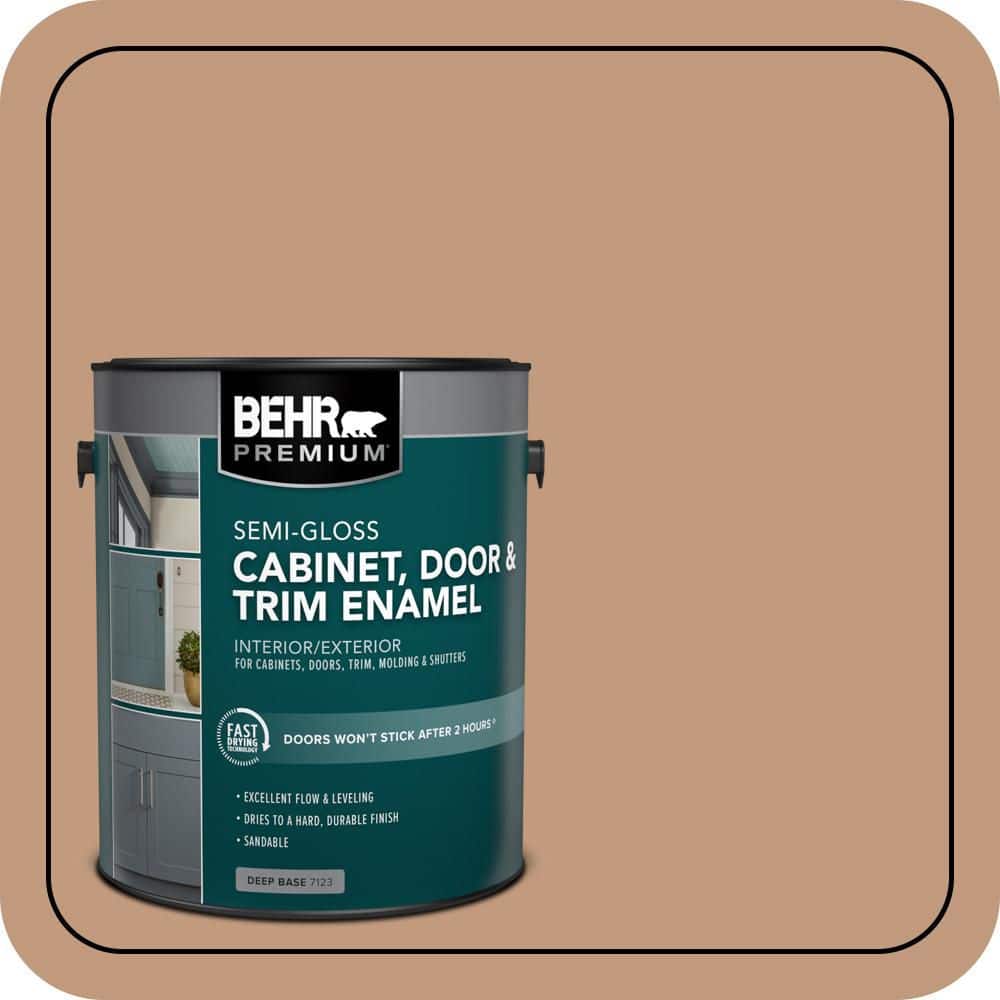 BEHR PREMIUM 1 gal. #PPU3-12 Egyptian Pyramid Semi-Gloss Enamel Interior/Exterior Cabinet, Door & Trim Paint