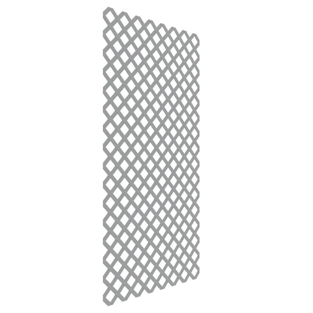 Veranda 4 ft. x 8 ft. Gray Classic Diamond Vinyl Lattice Panel (2)