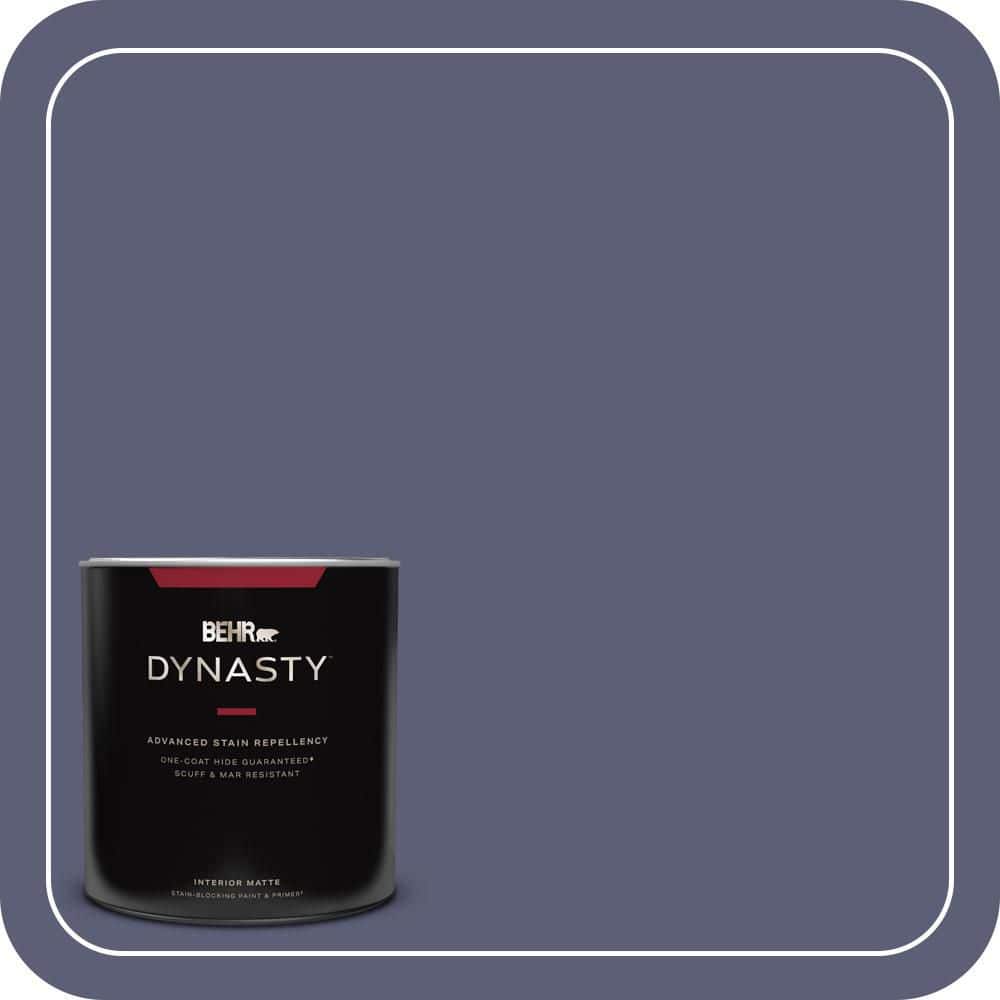 BEHR DYNASTY 1 qt. #S560-6 Blue Blood One-Coat Hide Matte Interior Stain-Blocking Paint and Primer