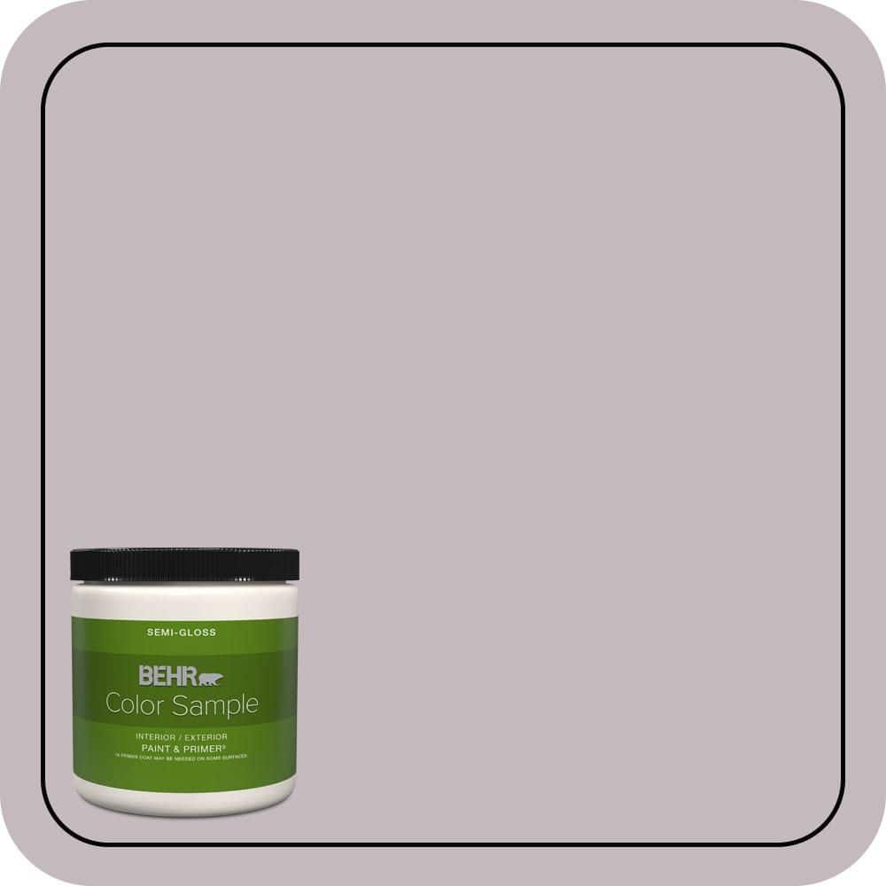 BEHR PREMIUM PLUS 8 oz. #N110-2 Mulberry Stain Semi-Gloss Interior/Exterior Paint & Primer Color Sample