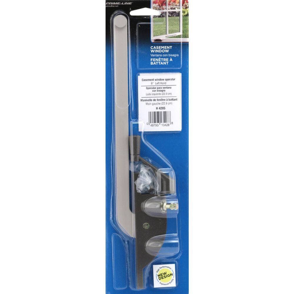 Prime-Line Steel Casement Window Operator, 9 in. Arm, Teardrop Housing, Bronze, Left Hand (3)