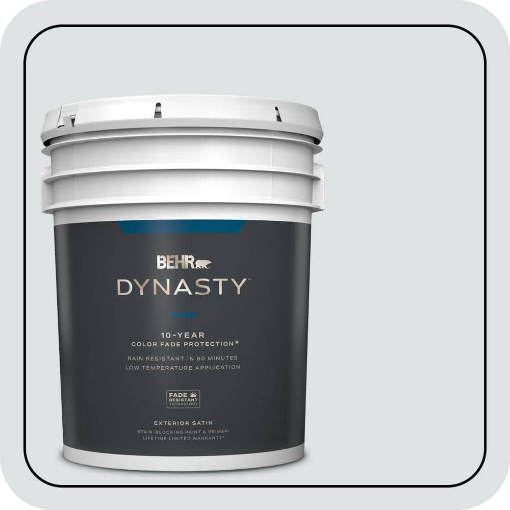 BEHR DYNASTY 5 gal. #MQ3-27 Etched Glass Satin Enamel Exterior Stain-Blocking Paint & Primer