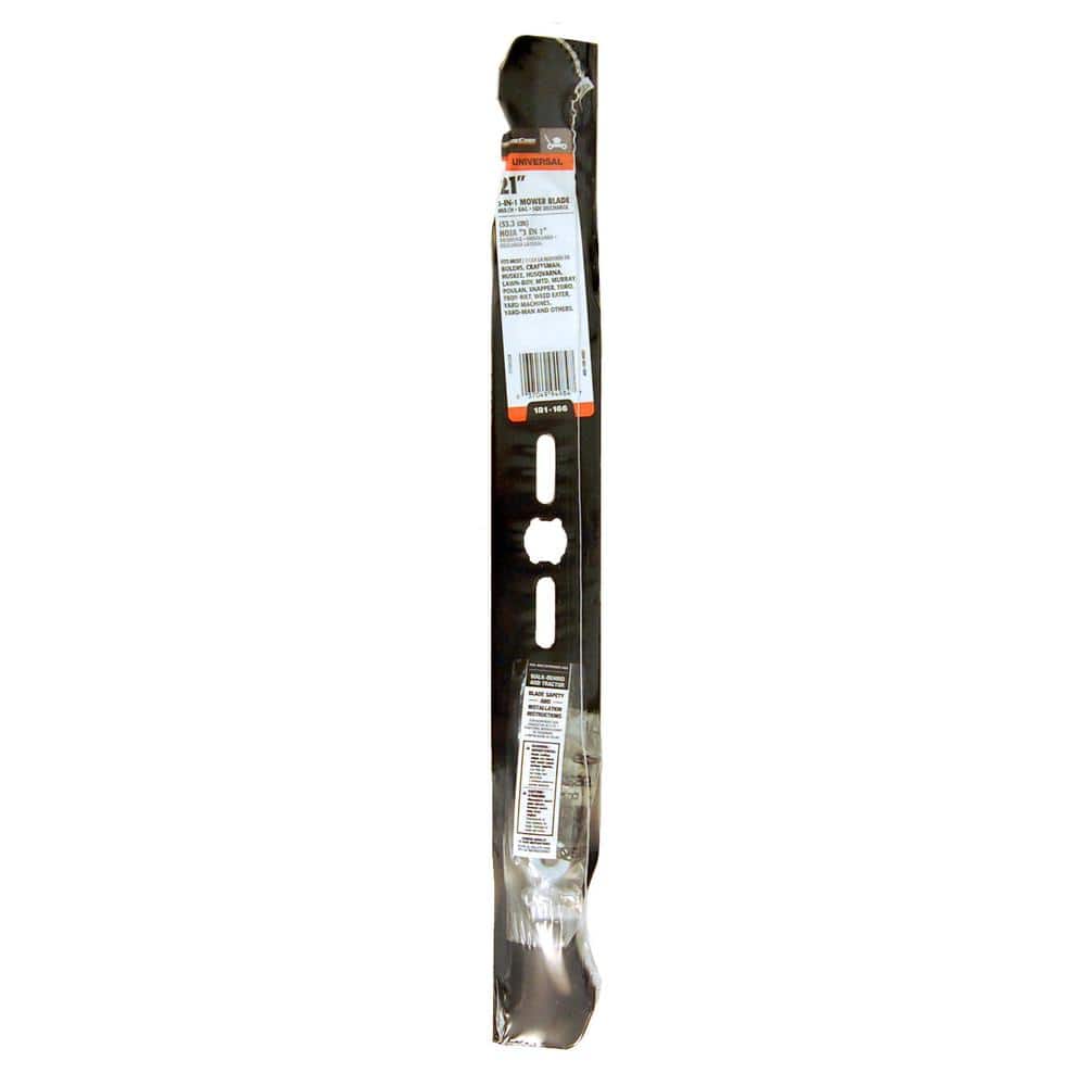 Powercare Universal 3-in-1 Blade for Most 21 in. Walk Behind Lawn Mowers with Adapters Included