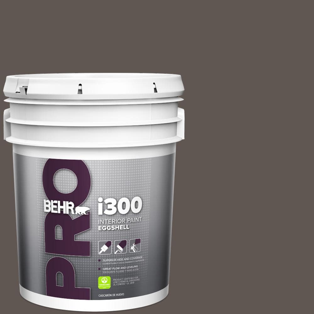 BEHR PRO 5 gal. #N140-7 Timber Brown Eggshell Interior Paint