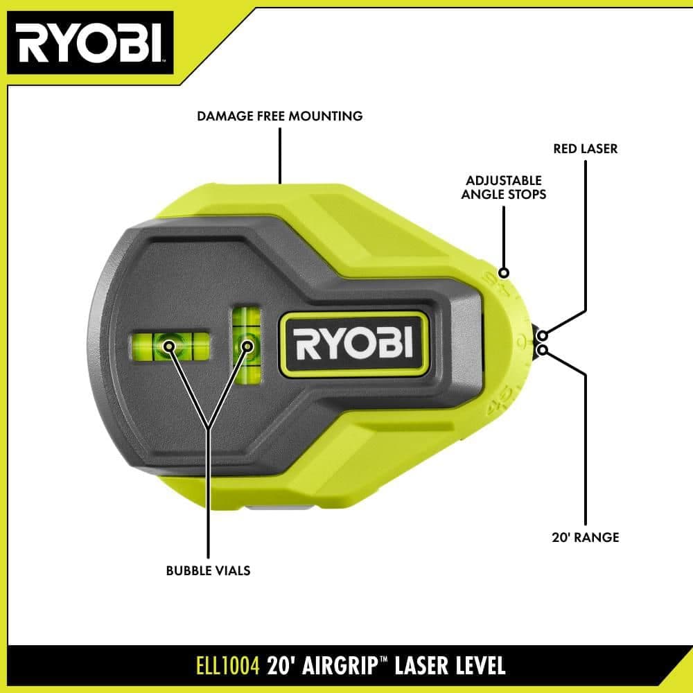 RYOBI 20' AirGrip Laser Level (2)