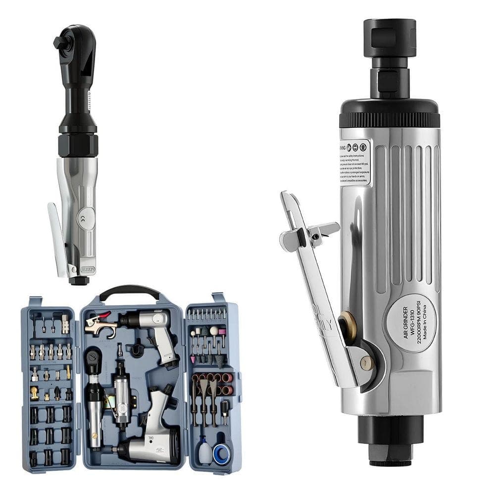 SKYSHALO 71-Piece Pro Air Tool and Accessories Kit-1/2 in. Air Impact Wrench 3/8 in. Ratchet Wrench 1/2 in. Die Grinder (1)