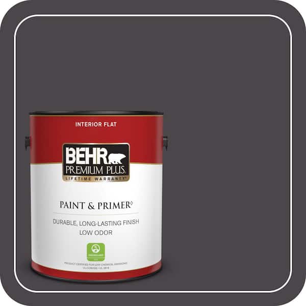 BEHR PREMIUM PLUS 1 gal. #N550-7 Catwalk Flat Low Odor Interior Paint & Primer (2)