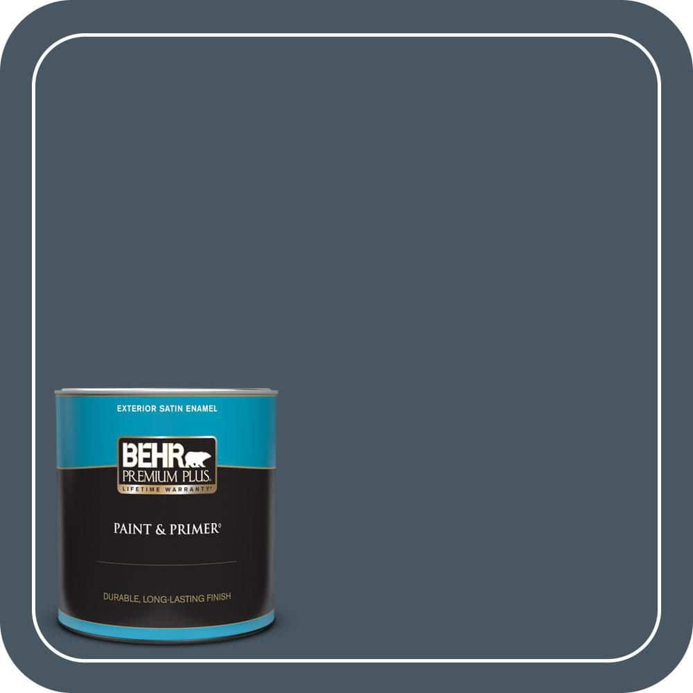 BEHR PREMIUM PLUS 1 qt. #T13-13 Flapper Dance Satin Enamel Exterior Paint & Primer