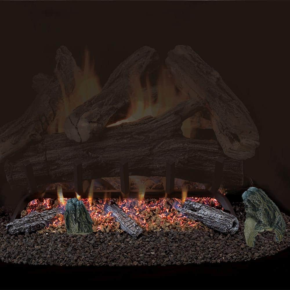 ProCom Control Cover Log Kit - Realistic Hand-Painted Concrete Logs - Enhance Your Gas Log Set - Check DLB2 Compatibility (2)