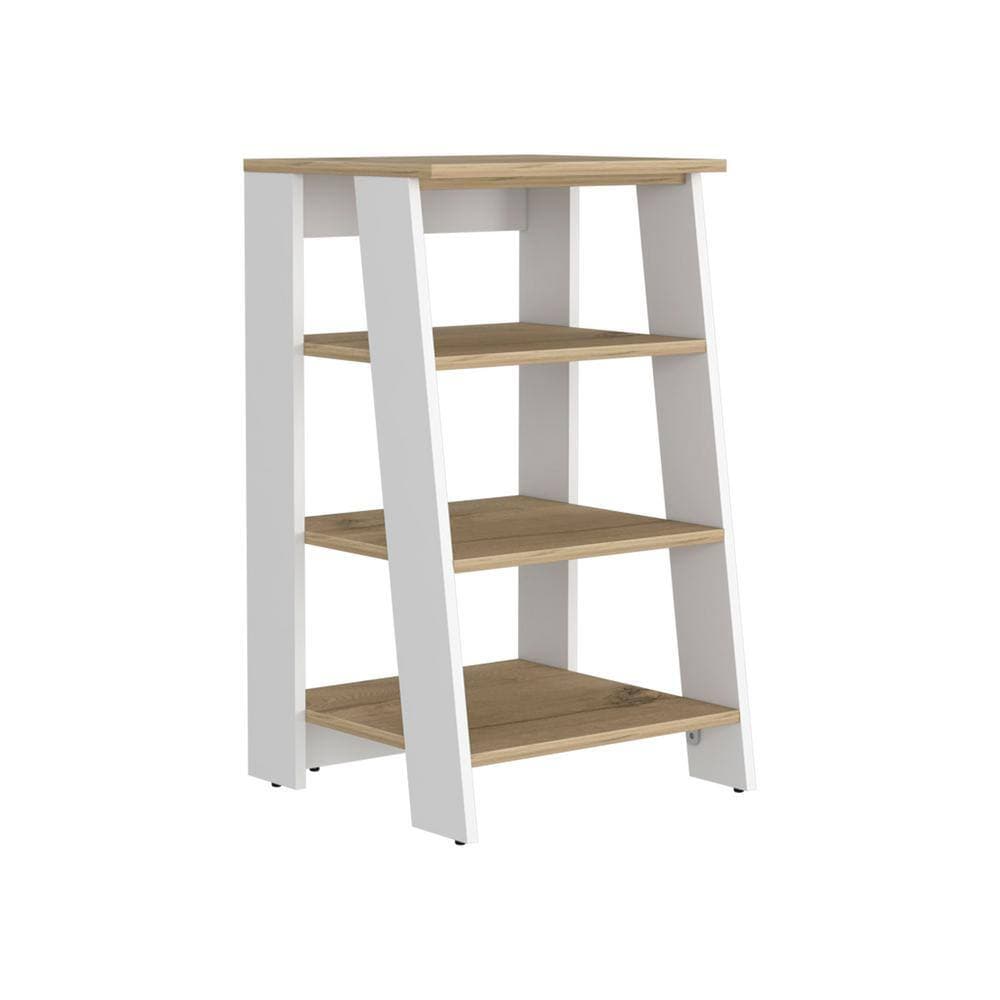 FUNKOL 17.3 in. W x 16.9 in. D x 29.7 in. H Multi-Colored Linen Cabinet with 4-Shelves