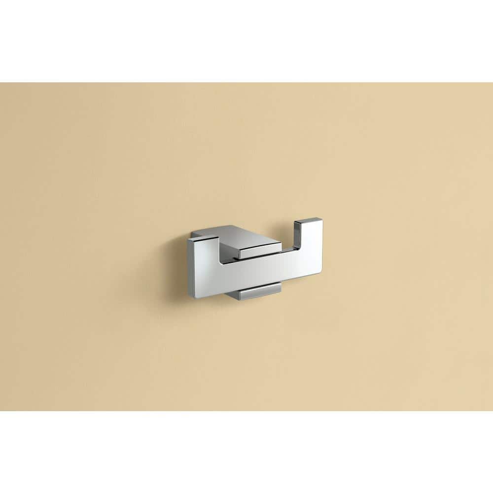 MOEN Kyvos Wall Mounted J-Hook Double Robe/Towel Hook (3)