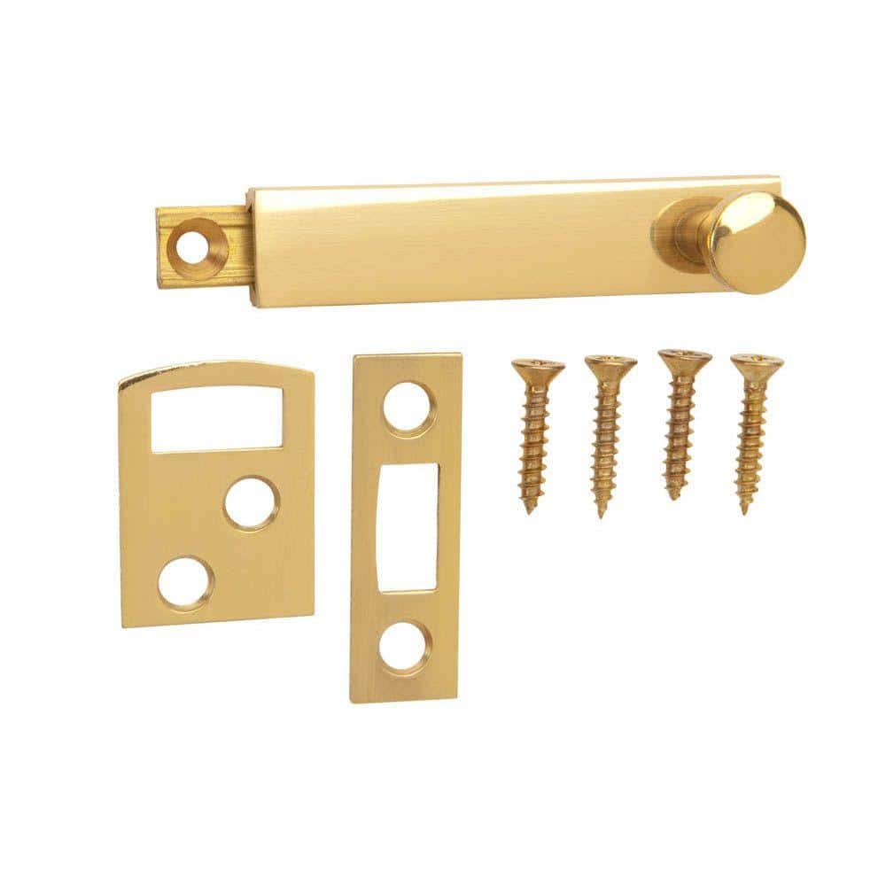 Everbilt 2-1/2 in. Solid Brass Surface Bolt