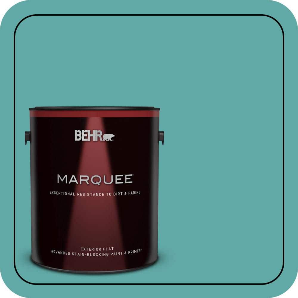 BEHR MARQUEE 1 gal. #500D-5 Teal Zeal Flat Exterior Paint & Primer
