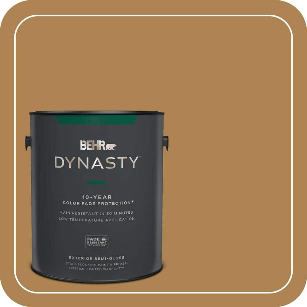 BEHR DYNASTY 1 gal. #S300-6 Harvest Time Semi-Gloss Exterior Stain-Blocking Paint & Primer