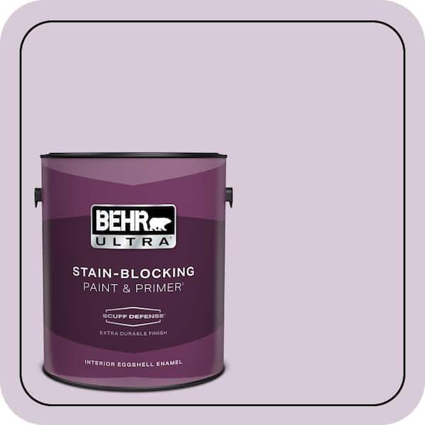 BEHR ULTRA 1 gal. #670C-3 Purple Cream Extra Durable Eggshell Enamel Interior Paint & Primer (2)