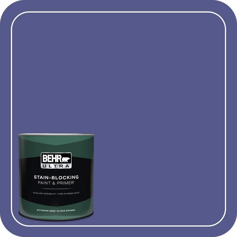 BEHR ULTRA 1 qt. #620B-7 Wild Elderberry Semi-Gloss Enamel Exterior Paint & Primer