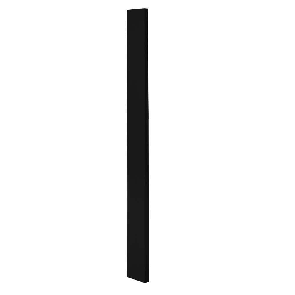 Hampton Bay Avondale/Leyton 3 in. W x 30 in. H Cabinet Filler in Raven Black