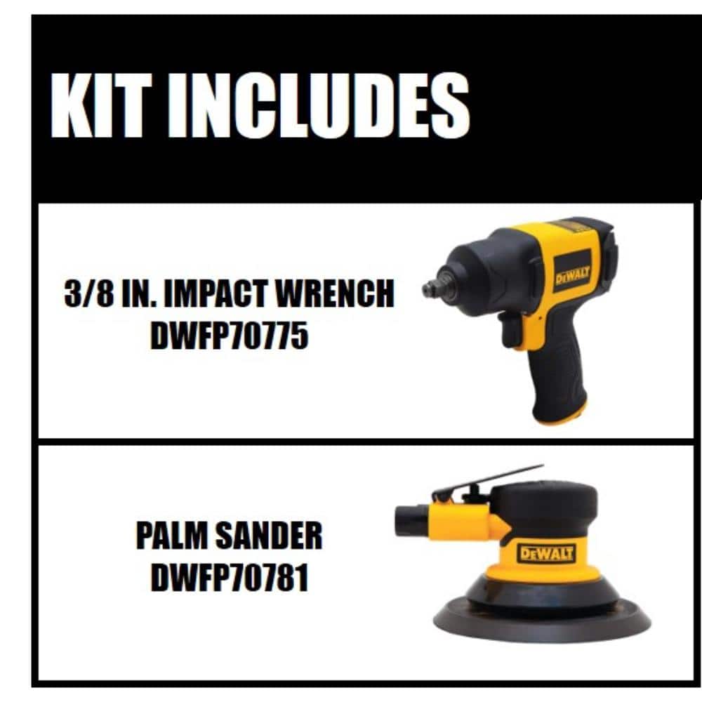 DEWALT 3/8 in. Pneumatic Impact Wrench and  Pneumatic Palm Sander (2)
