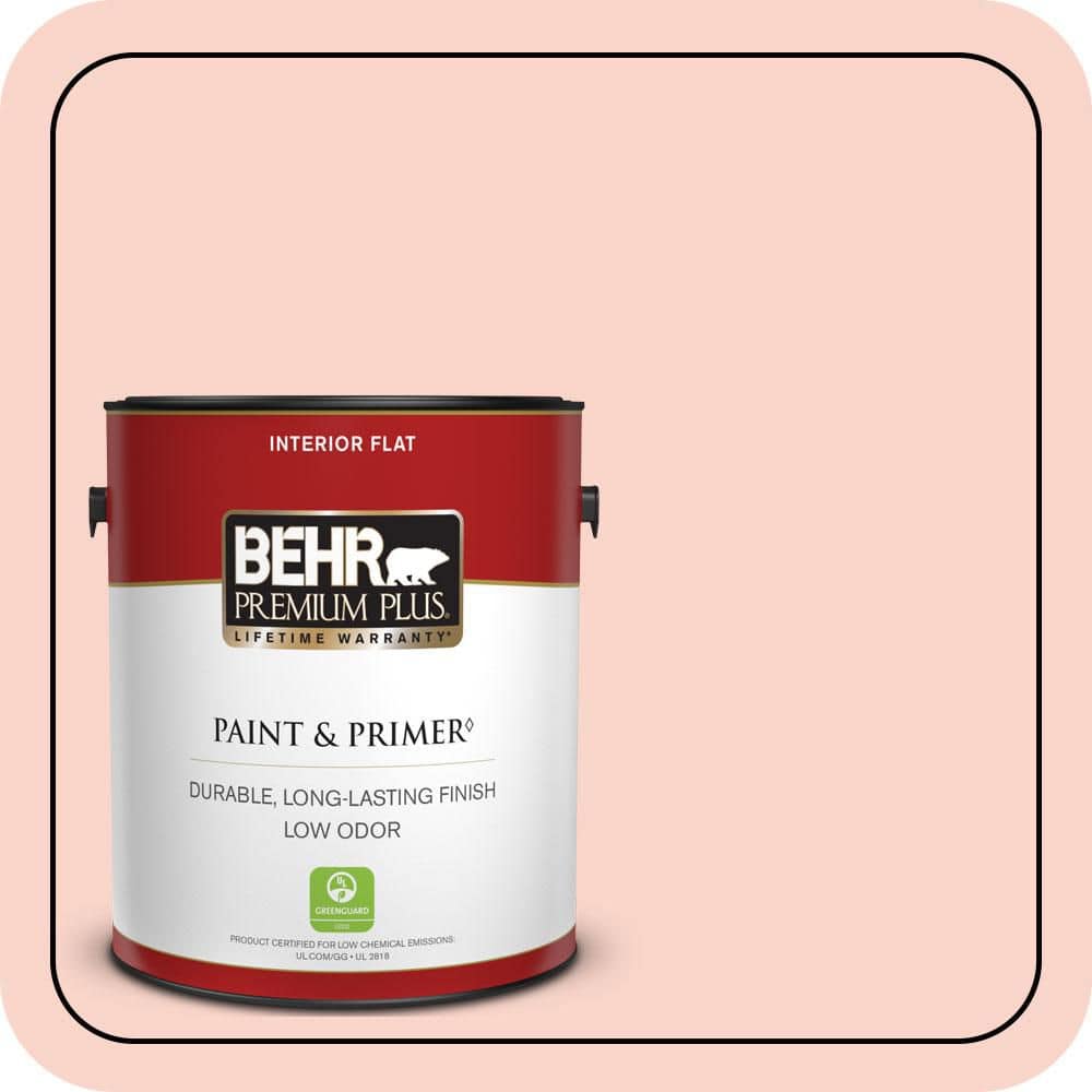 BEHR PREMIUM PLUS 1 gal. #P180-1 Deco Shell Flat Low Odor Interior Paint & Primer