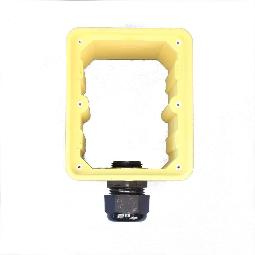 Leviton 2-Gang Standard Depth Pendant Style Cable Dia 0.590 in. - 1.000 in. Portable Outlet Box, Yellow 3200-2Y (3)