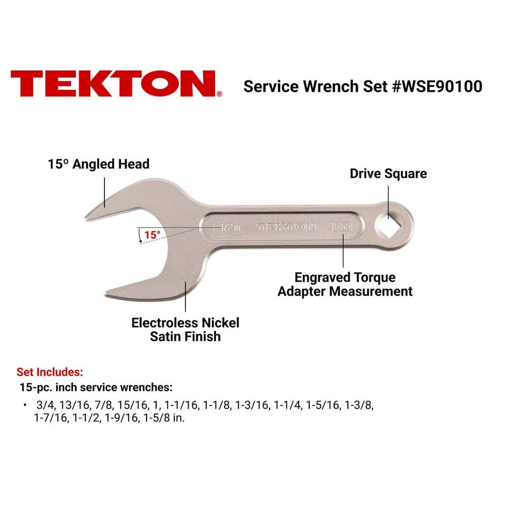 TEKTON 3/4-1-5/8 in. Service Wrench Set (15-Piece) (2)