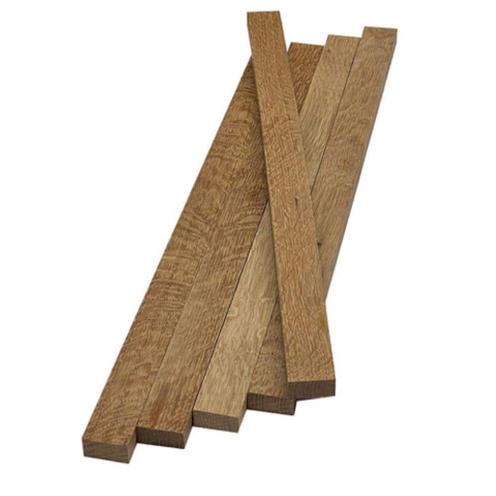 Swaner Hardwood 1 in. x 2 in. x 2 ft. Rift/Quartered Sawn White Oak S4S Hardwood Board (5-Pack) (1)