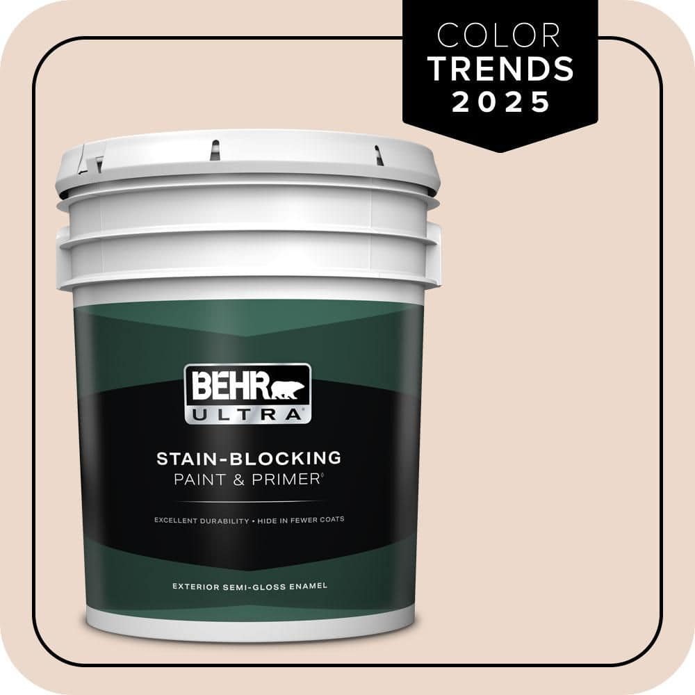 BEHR ULTRA 5 gal. #S210-1 Nutmeg Frost Semi-Gloss Enamel Exterior Paint & Primer