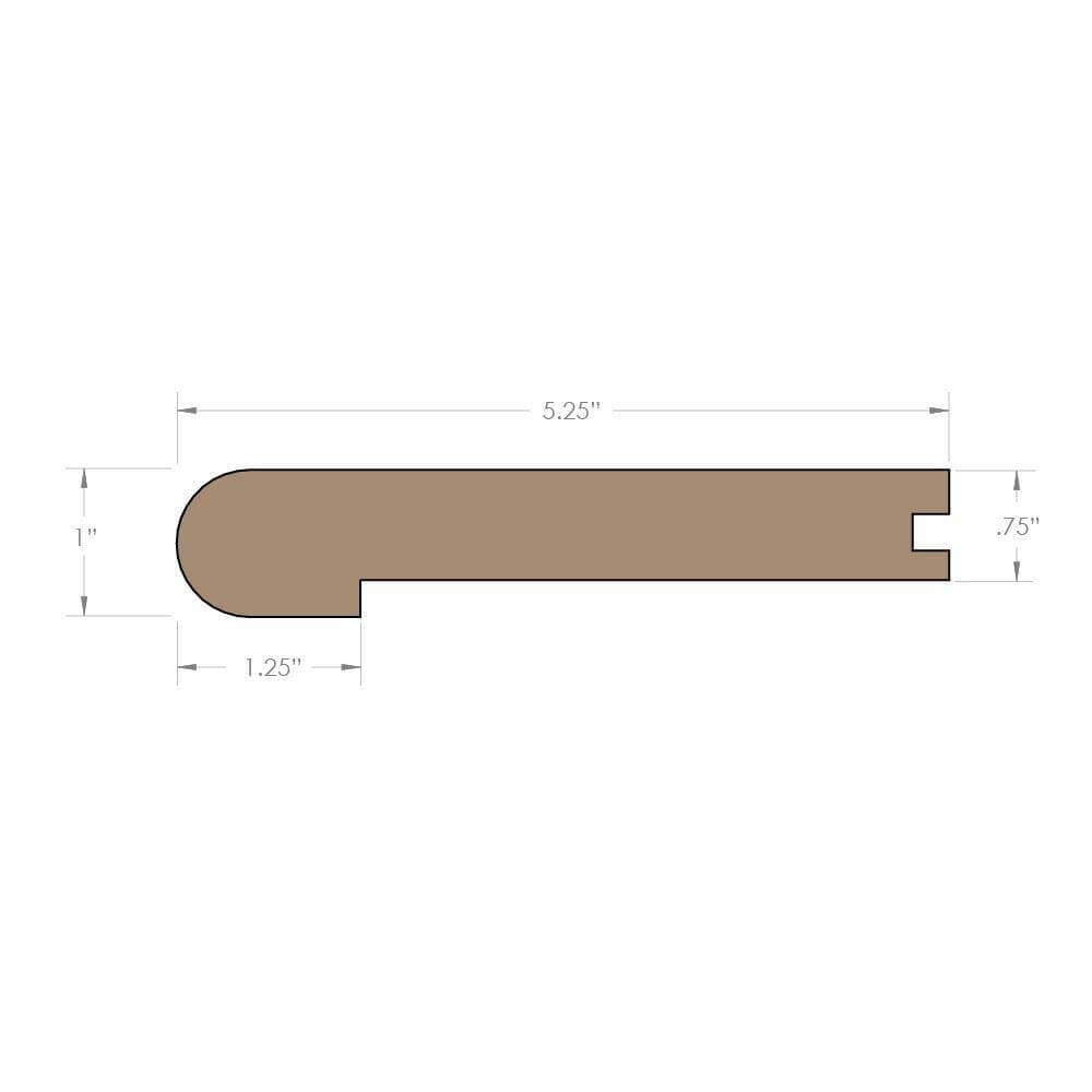 Stairtek Retread 0.75 in. x 5.25 in. x 48 in. Prefinished Mocha Red Oak Wood Stair Landing Tread (3)