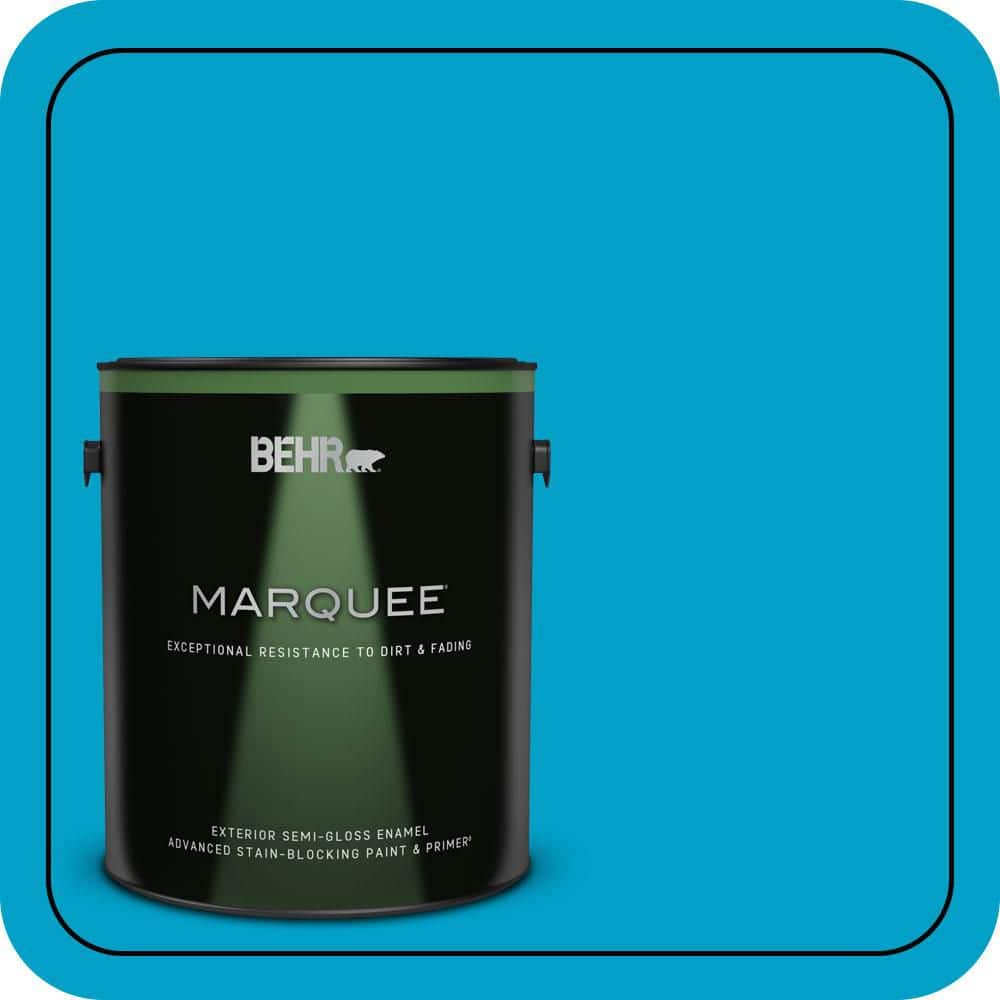 BEHR MARQUEE 1 gal. #P490-5 Yucatan Semi-Gloss Enamel Exterior Paint & Primer (1)