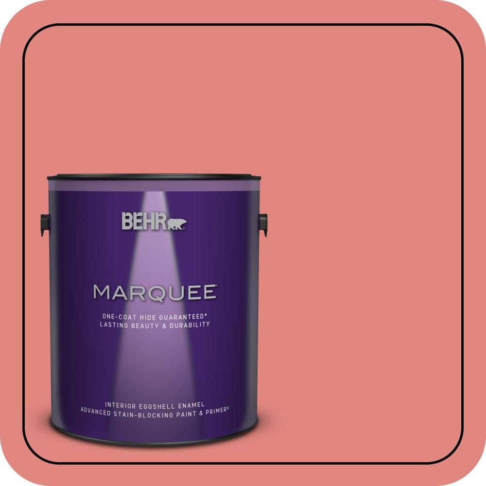 BEHR MARQUEE 1 gal. #PPU1-04A Watermelon Punch Eggshell Enamel Interior Paint & Primer