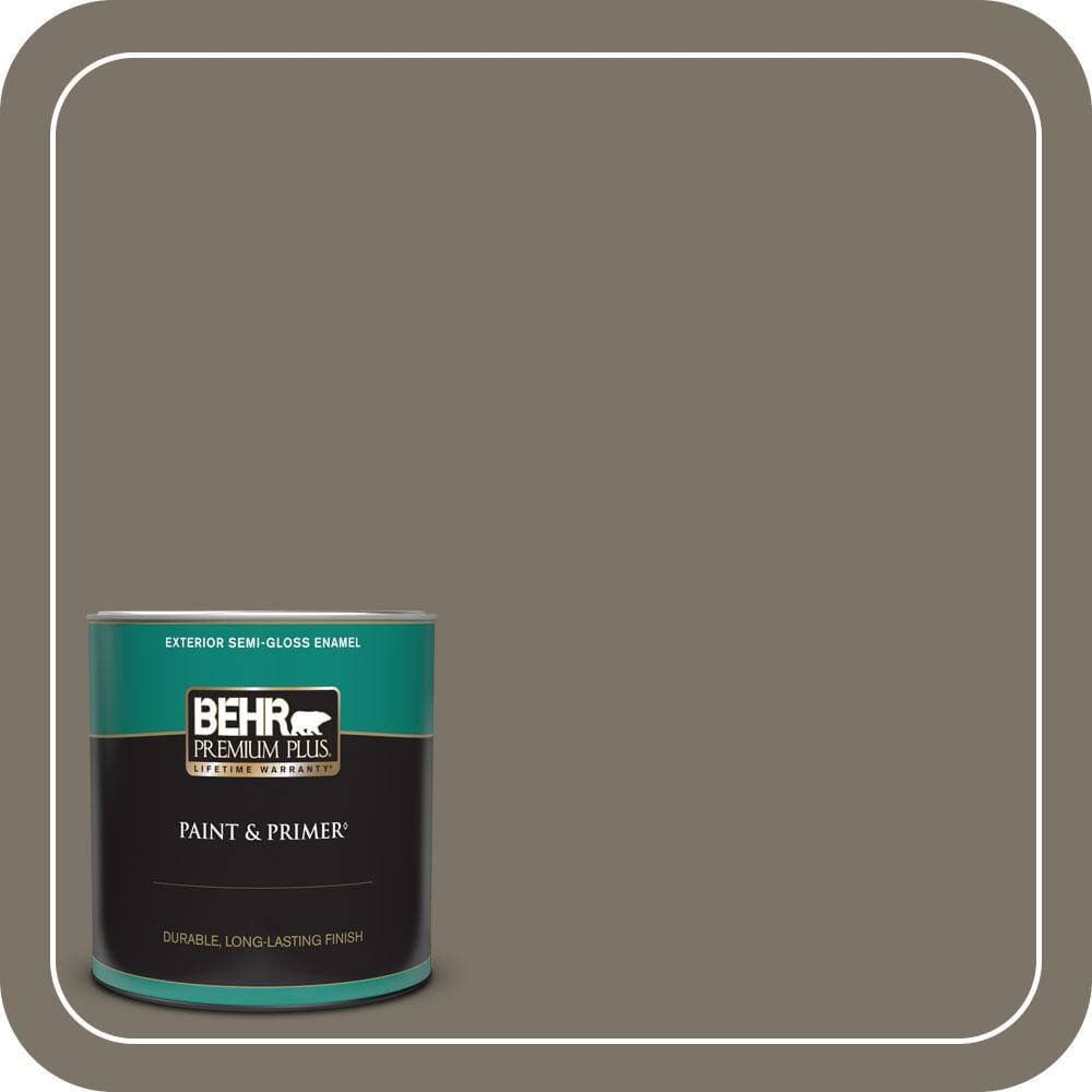 BEHR PREMIUM PLUS 1 qt. #QE-38 Rooftop Garden Semi-Gloss Enamel Exterior Paint & Primer