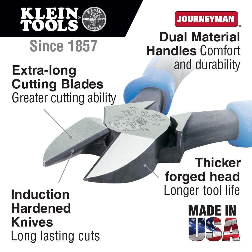 Klein Tools 9 in. Journeyman Heavy Duty Diagonal Cutting Pliers (2)