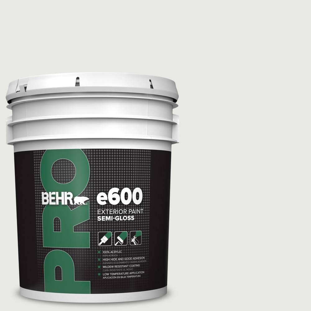 BEHR PRO 5 gal. #750E-1 Steam White Semi-Gloss Exterior Paint